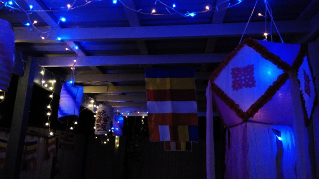 The beautiful lights and lantern at Patacara Bhikkhuni Hermitage 2016.