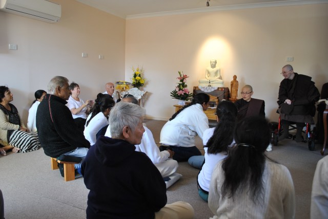 Inside the Sala of Patacara Bhikkhuni Hermitage during the End of Rains Cloth Offering Ceremony 2016. Photo by Havindra.