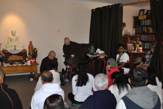 Inside the Sala of Patacara Bhikkhuni Hermitage at the End of Rains Cloth Offering Ceremony 2016. Photo by Havindra.