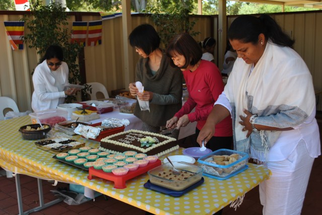 Dana at the End of Rains Cloth Offering Ceremony 2016 at Patacara Bhikkhuni Hermitage. Photo by Havindra.