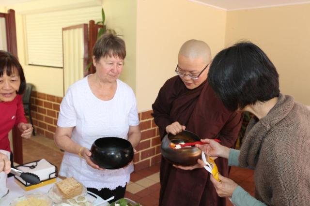 Dana at the End of Rains Cloth Offering Ceremony at Patacara Bhikkhuni Hermitage on 30th October 2016.